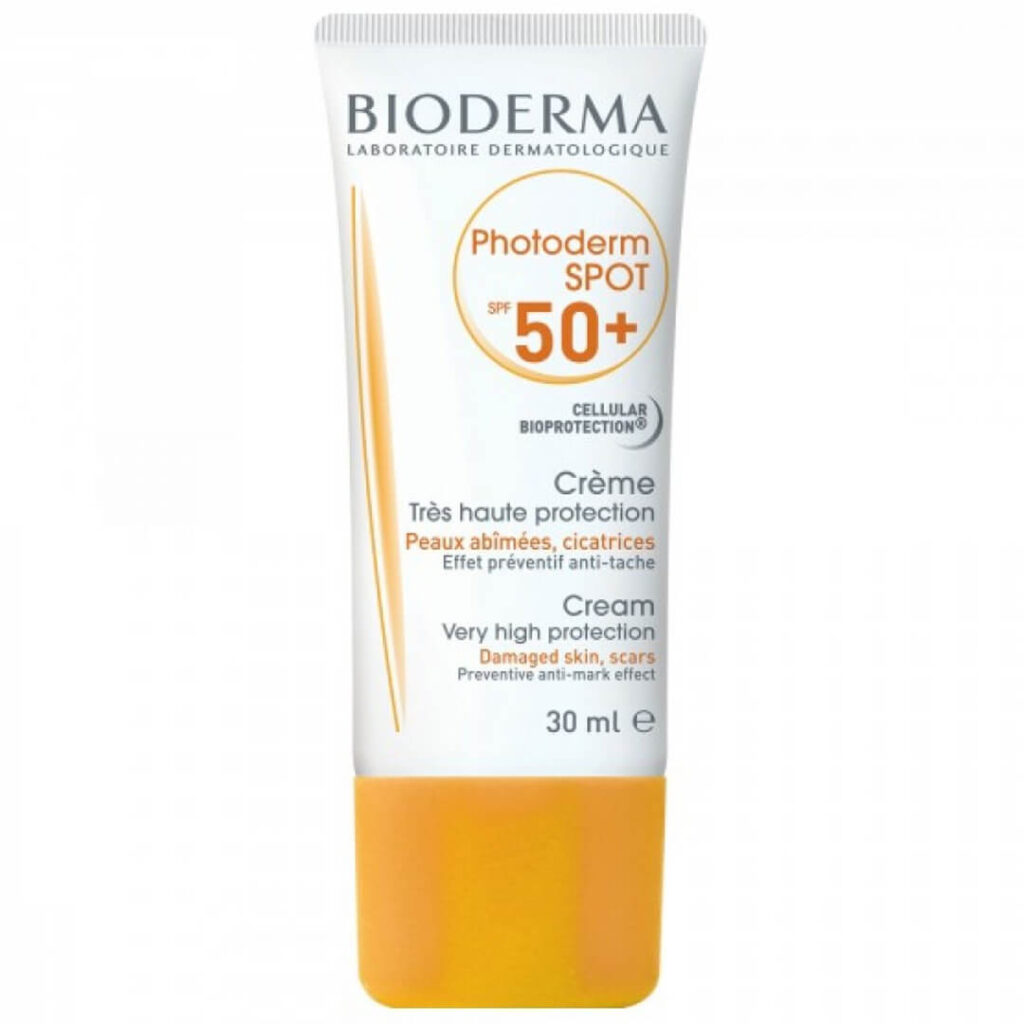 کرم ضد آفتاب پوست بایودرما مدل Photoderm Spot SPF 50 حجم 30 میلی لیتر