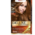 کیت رنگ مو پلت سری DELUXE شماره 554-8 حجم 50 میلی لیتر رنگ بلوند طلایی روشن