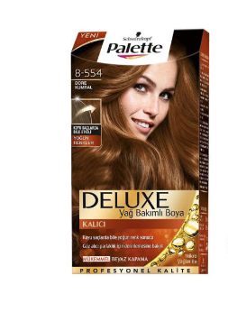 کیت رنگ مو پلت سری DELUXE شماره 554-8 حجم 50 میلی لیتر رنگ بلوند طلایی روشن